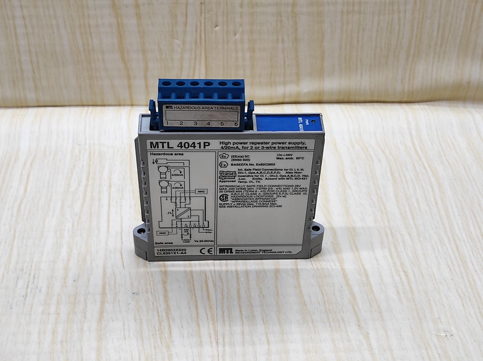 MTL 4041P High Power Repeater Power Supply 4/20mA for 2 or 3 Wire Transmitter MT