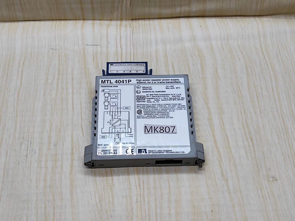 MTL 4041P High Power Repeater Power Supply 4/20mA for 2 or 3 Wire Transmitter MT