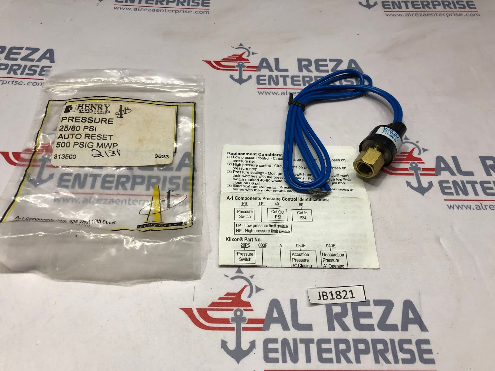 NOVOCOOL PSLP 25-80 PRESSURE SWITCH