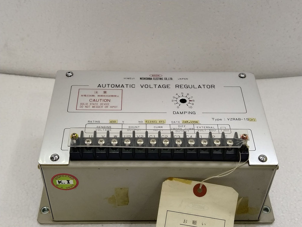 NSDK Nishishiba Electric VZRAB-1S(P) Automatic Voltage Regulator VZRAB AVR