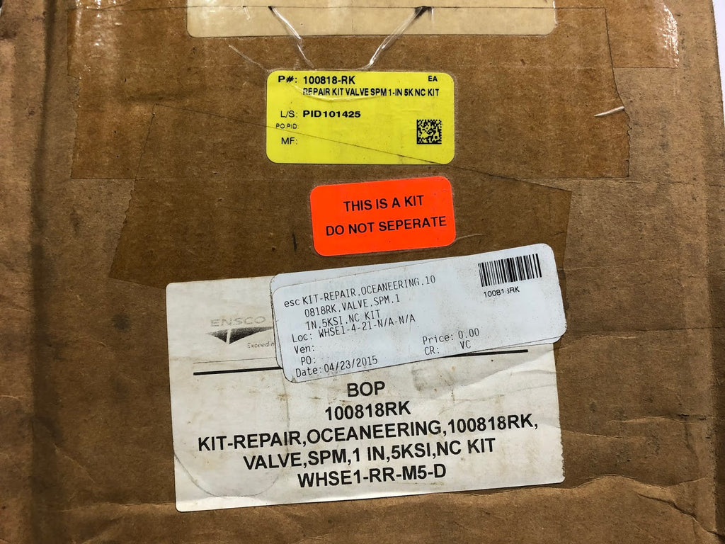 OCEANERING 100818-RK REPAIR-KIT VALVE,SPM,1 IN, 5KSI,NC KIT