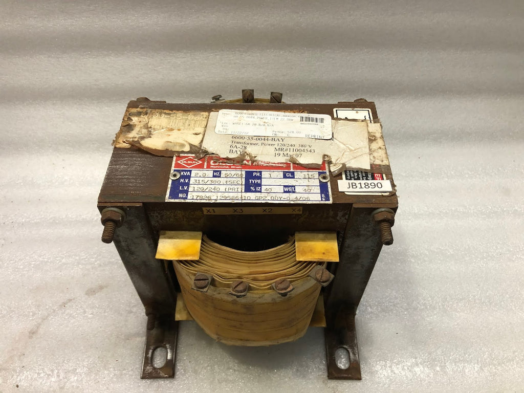 OLSUN TRANSFORMER 17826 129586-10 GP2.0DY-0 4/06 TRANSFORMER 2 KVA 6600550044 12