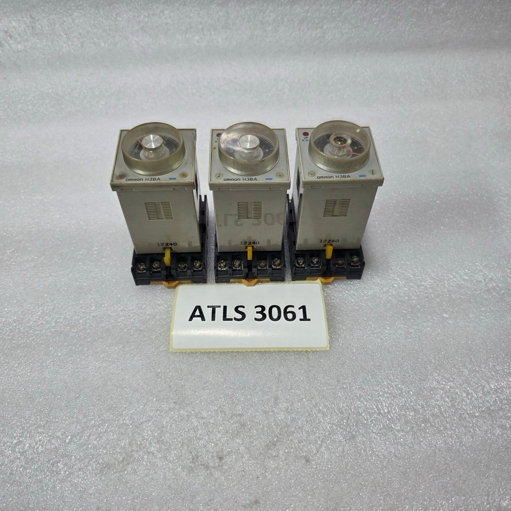 OMRON H3BA-8 TIMER RELAY 100/110/120VAC 5A 250VAC WITH BASE PRE-OWNED