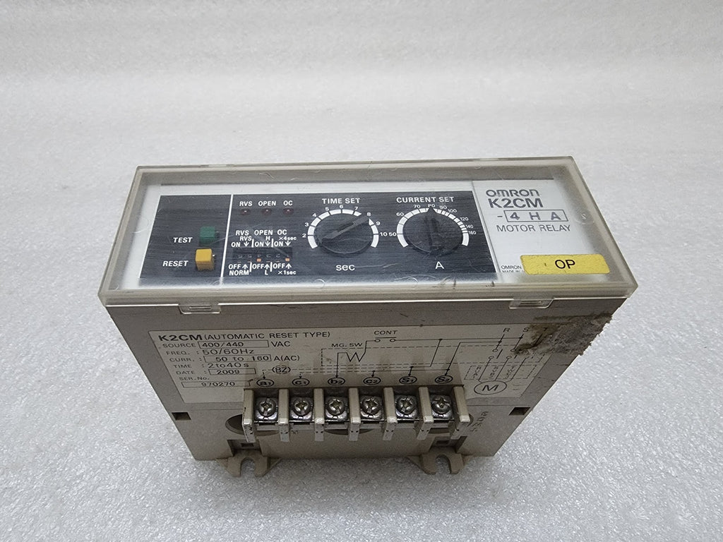 OMRON K2CM-4HA MOTOR RELAY 400-440VAC