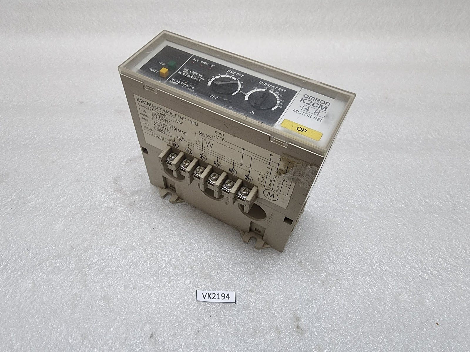 OMRON K2CM-4HA MOTOR RELAY 400-440VAC