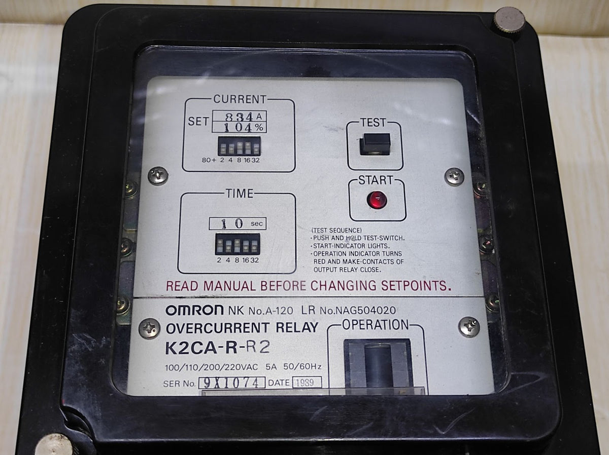 Omron K2CA-R-R2 Overcurrent Relay 100/110/200/220V AC 5A KWCARR2