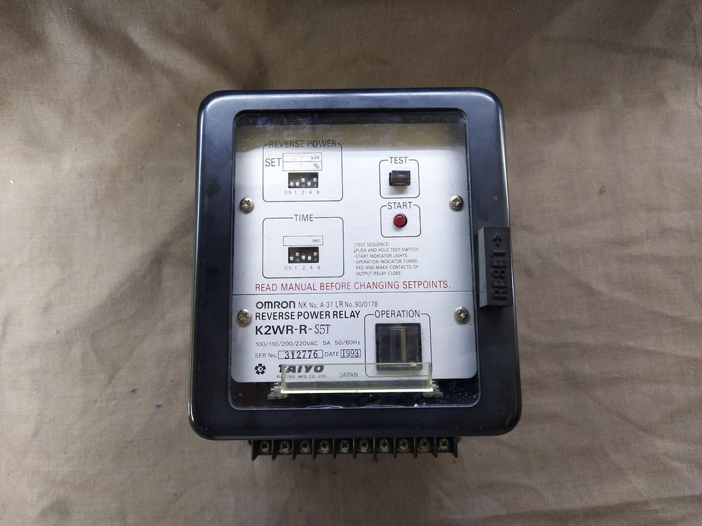 OMRON K2WR-R-S5T REVERSE POWER RELAY