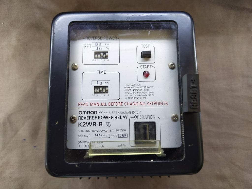 OMRON K2WR-R-S5 REVERSE POWER RELAY