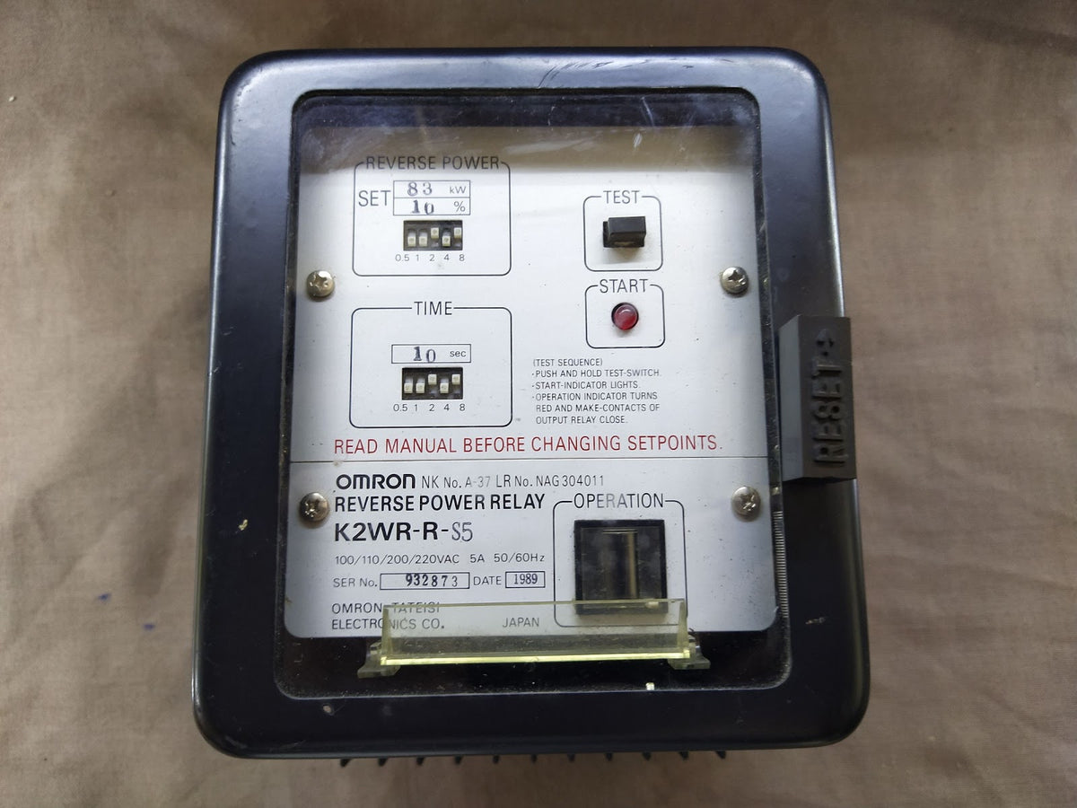 OMRON K2WR-R-S5 REVERSE POWER RELAY
