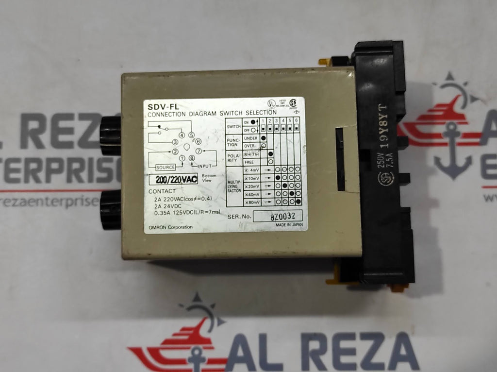 OMRON SDV-FL7 VOLTAGE SENSOR 200-220VAC