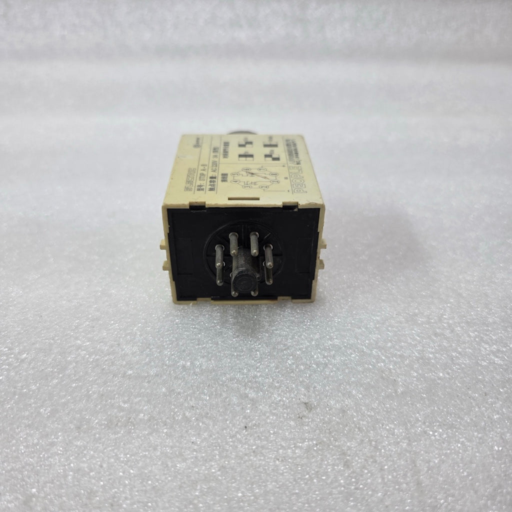 PEOPLE ELECTRIC ST3P A-B TIMER RELAY AC220V 3A ON-DELAY MULTI-RANGE PRE-OWNED