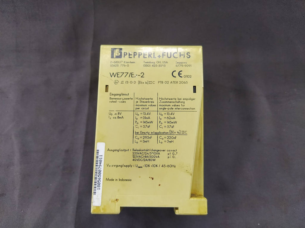 Pepperl + Fuchs WE77/EX-2 Switch Amplifier 129198 230V AC LOT OF 2 UNIT