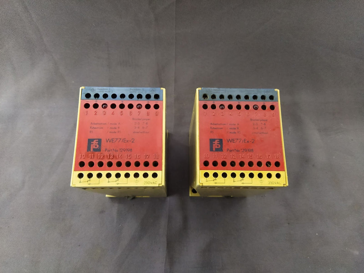 Pepperl + Fuchs WE77/EX-2 Switch Amplifier 129198 230V AC LOT OF 2 UNIT