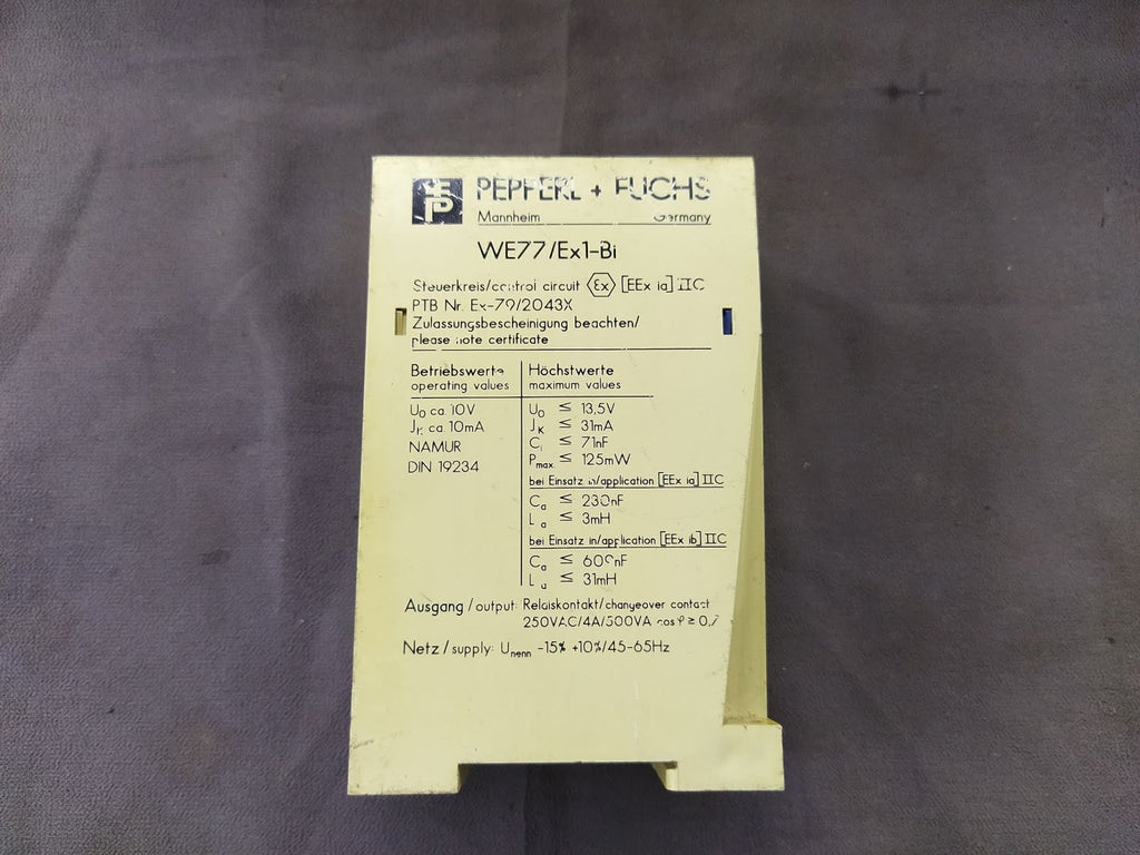 Pepperl + Fuchs WE77/EX1-B Switch Amplifier 07262S 230V AC WE77-EX1-B