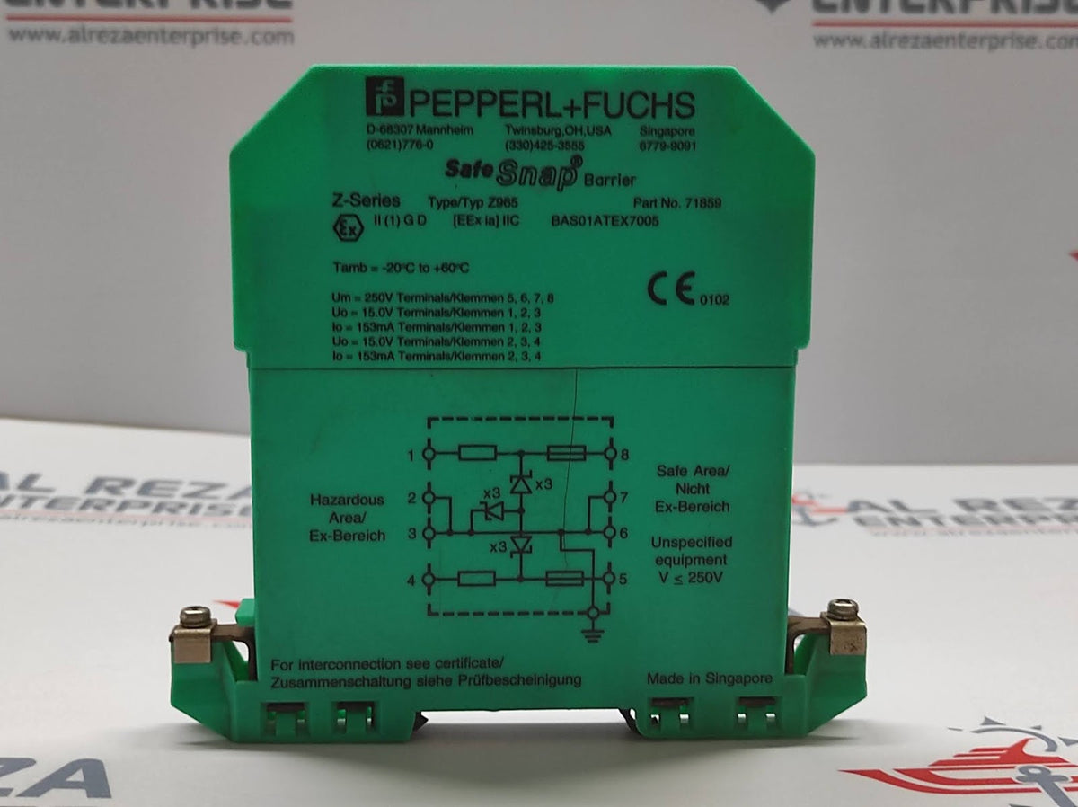 PEPPERL + FUCHS Z965 SAFE SNAP BARRIER 71859