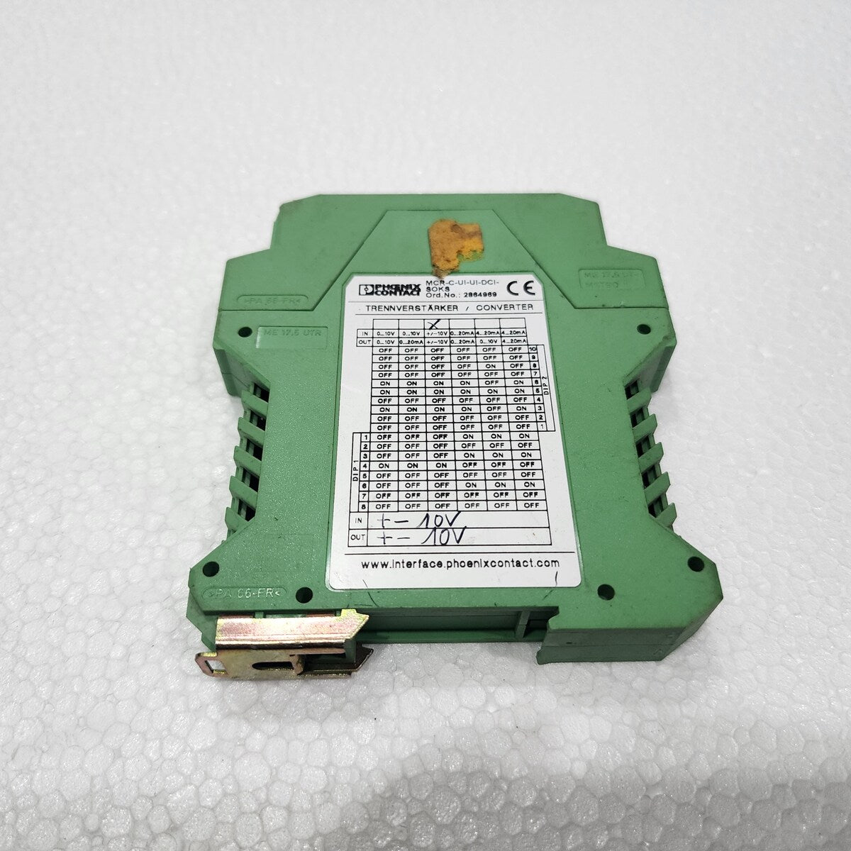 PHOENIX CONTACT MCR-C-UI-UI-DCI-SOKS SIGNAL CONDITIONER 2864969