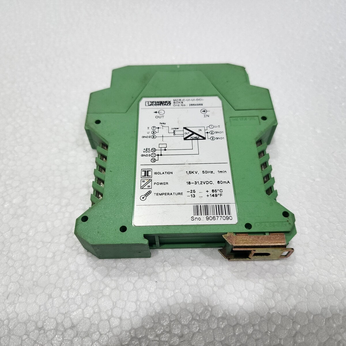 PHOENIX CONTACT MCR-C-UI-UI-DCI-SOKS SIGNAL CONDITIONER 2864969