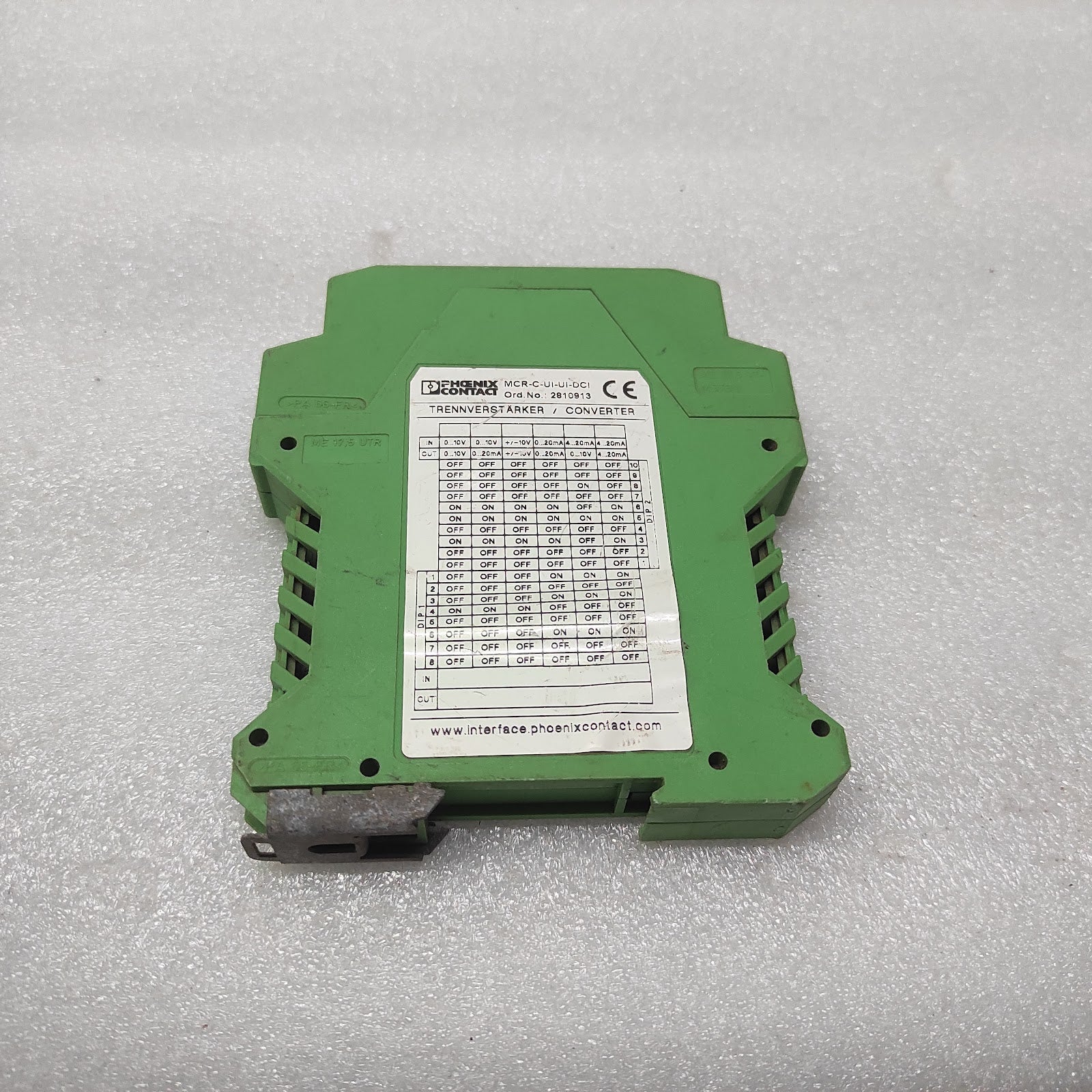 PHOENIX CONTACT MCR-C-UI-UI-DCI CONVERTER 2810913