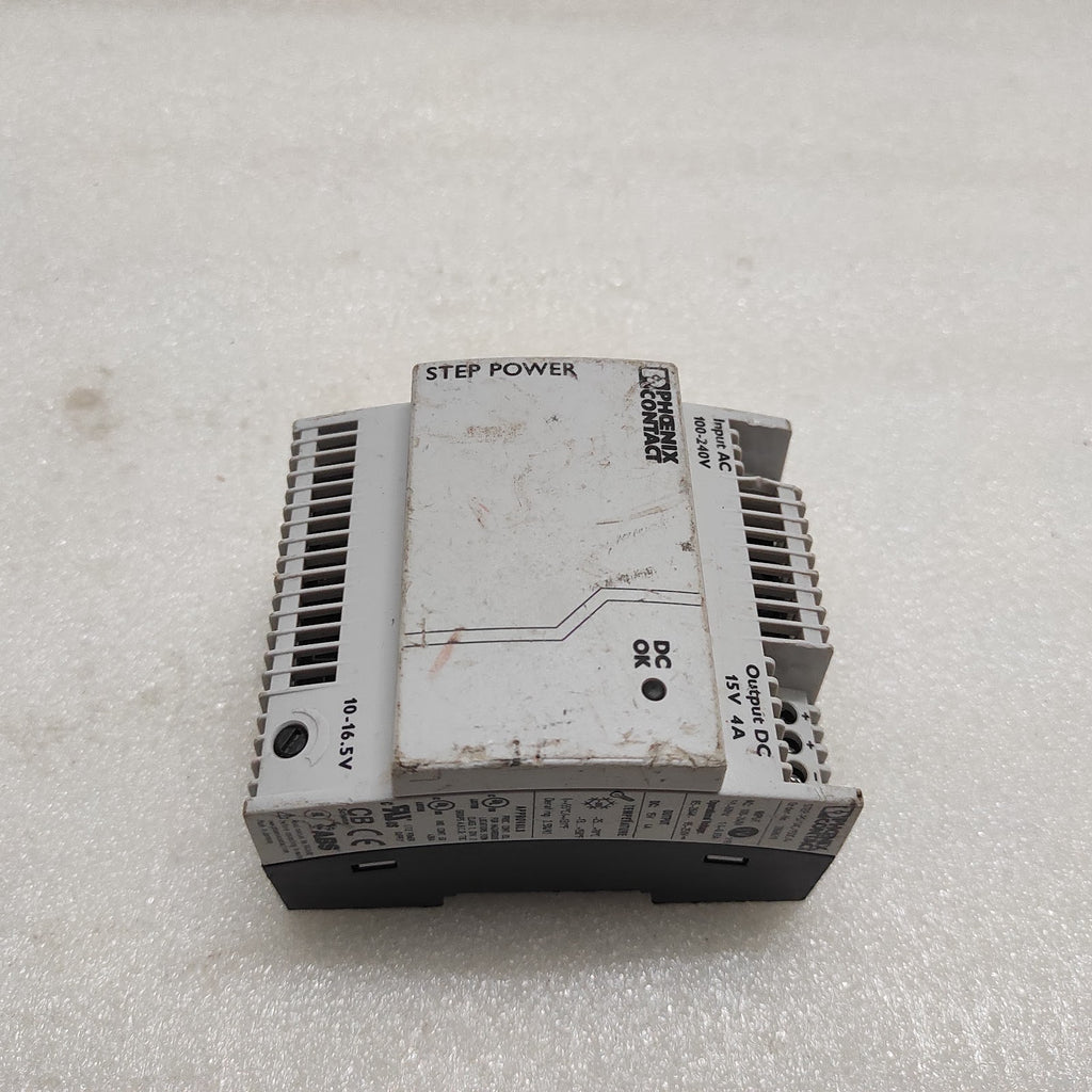 PHOENIX CONTACT STEP-PS/1AC/1SDC/4 POWER SUPPLY UNIT 2868619 15VDC 4A