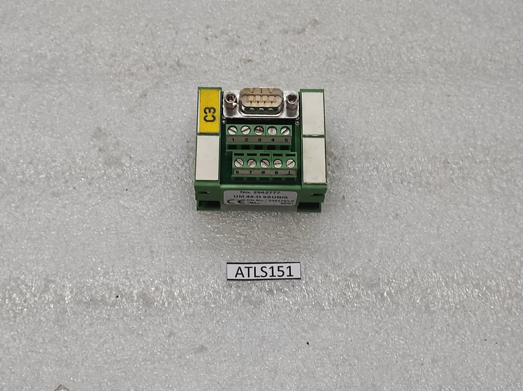 PHOENIX CONTACT UM 45-D 9SUB/S INTERFACE MODULE 2962777 2351701-0