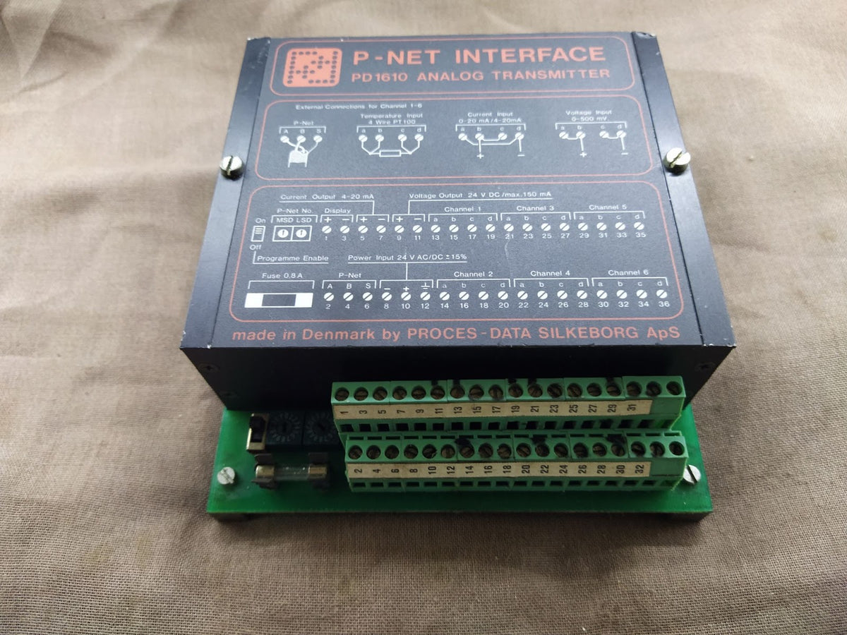 Process Data Silkeborg P-NET Interface PD 1610 Analog Transmitter PD1610