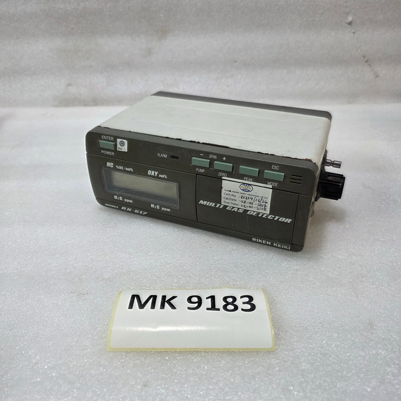 RIKEN KEIKI RX-517 MULTI GAS DETECTOR CONTROLLER | HC, O₂, H₂S MONITORING PANEL