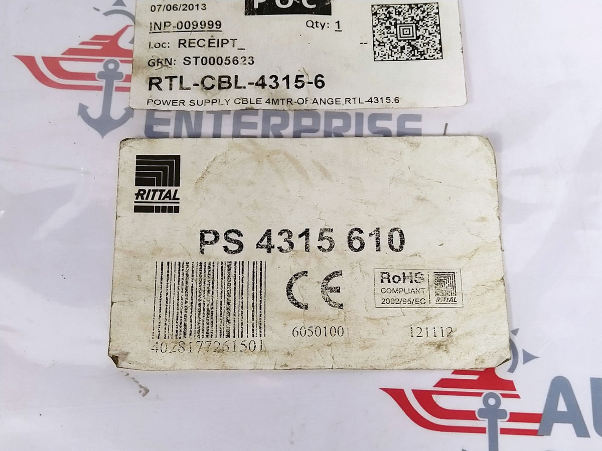 Rittal PS 4315 610 Power Supply Cable RTL-CBL-4315-6