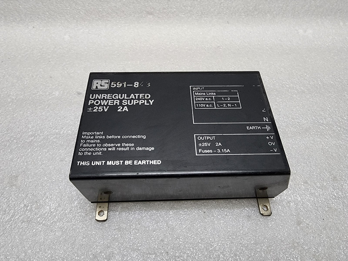 RS 591-843 UNREGULATED POWER SUPPLY ±25V 2A