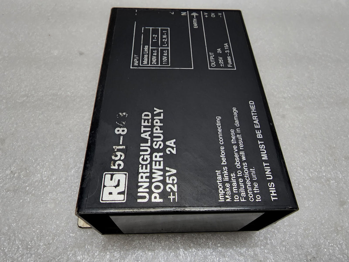 RS 591-843 UNREGULATED POWER SUPPLY ±25V 2A