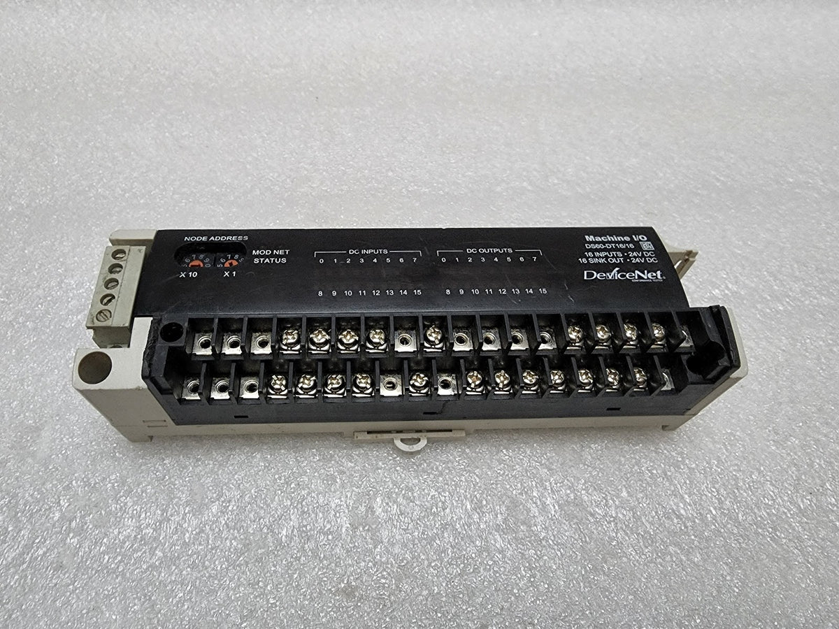 RS OEMAX DS60-DT16/16 MACHINE I/O DEVICE NET 24VDC