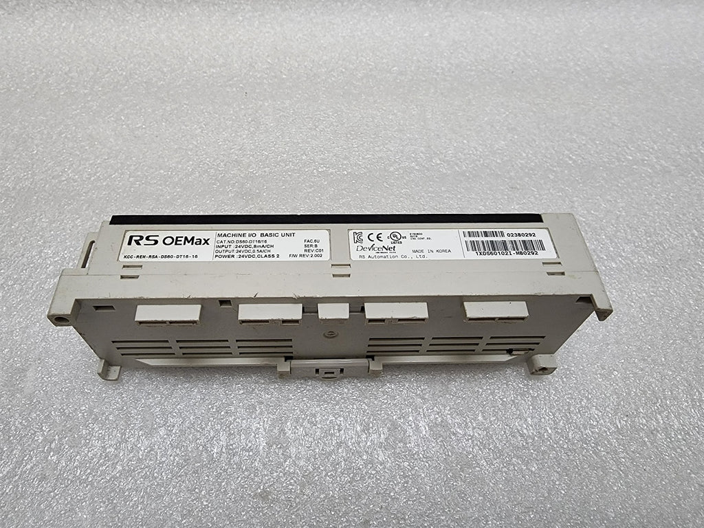 RS OEMAX DS60-DT16/16 MACHINE I/O DEVICE NET 24VDC