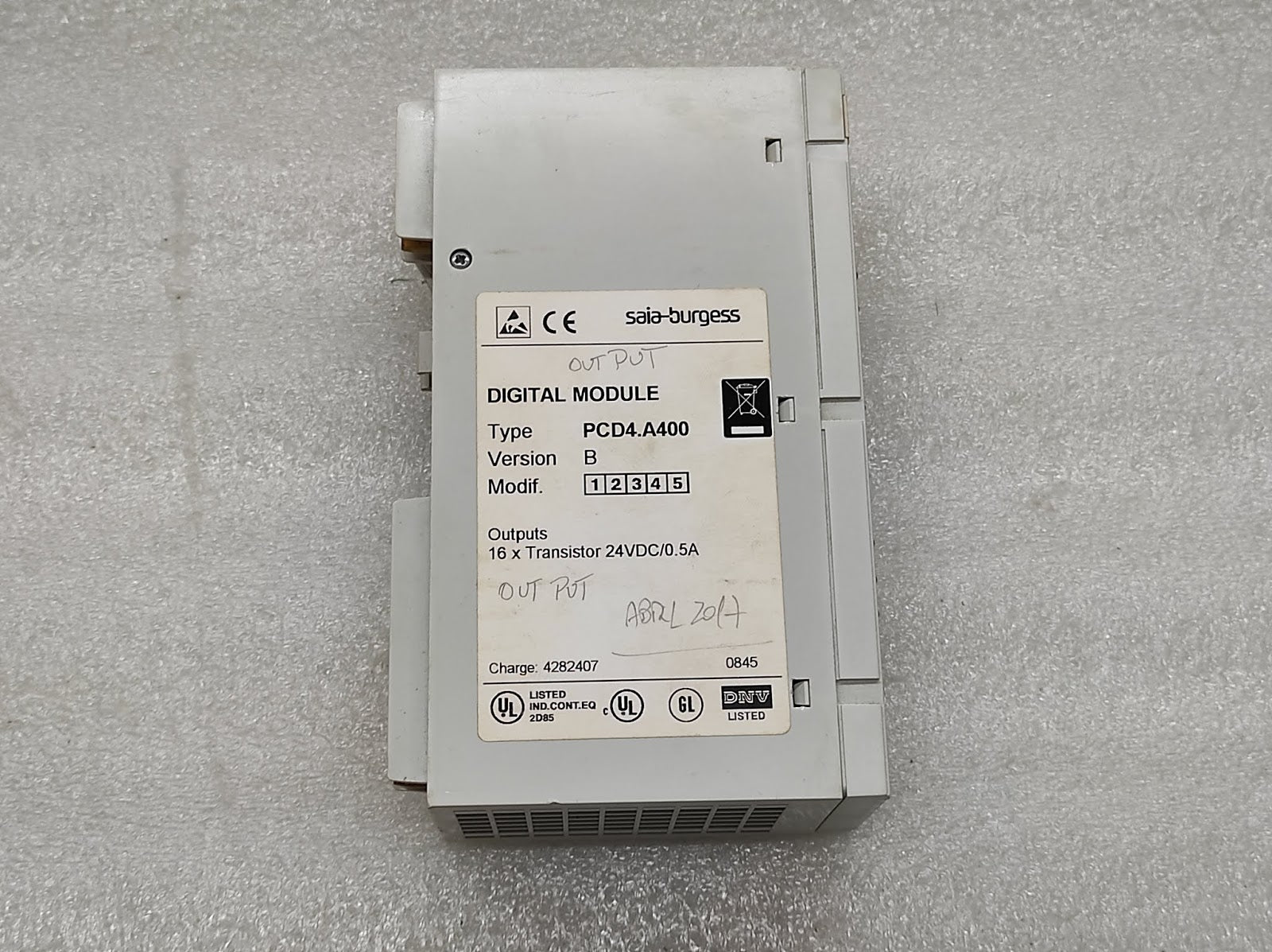 SAIA-BURGESS PCD4-A400 DIGITAL OUTPUT MODULE