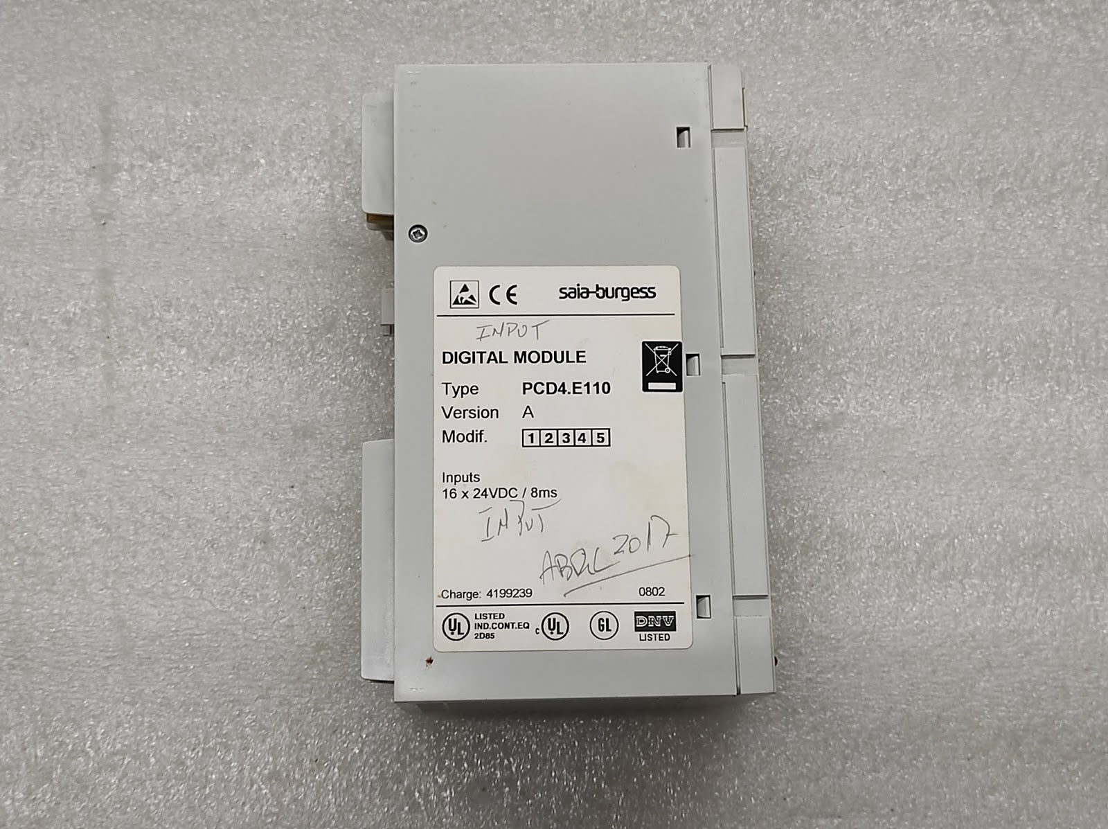 SAIA-BURGESS PCD4-E110 DIGITAL MODULE