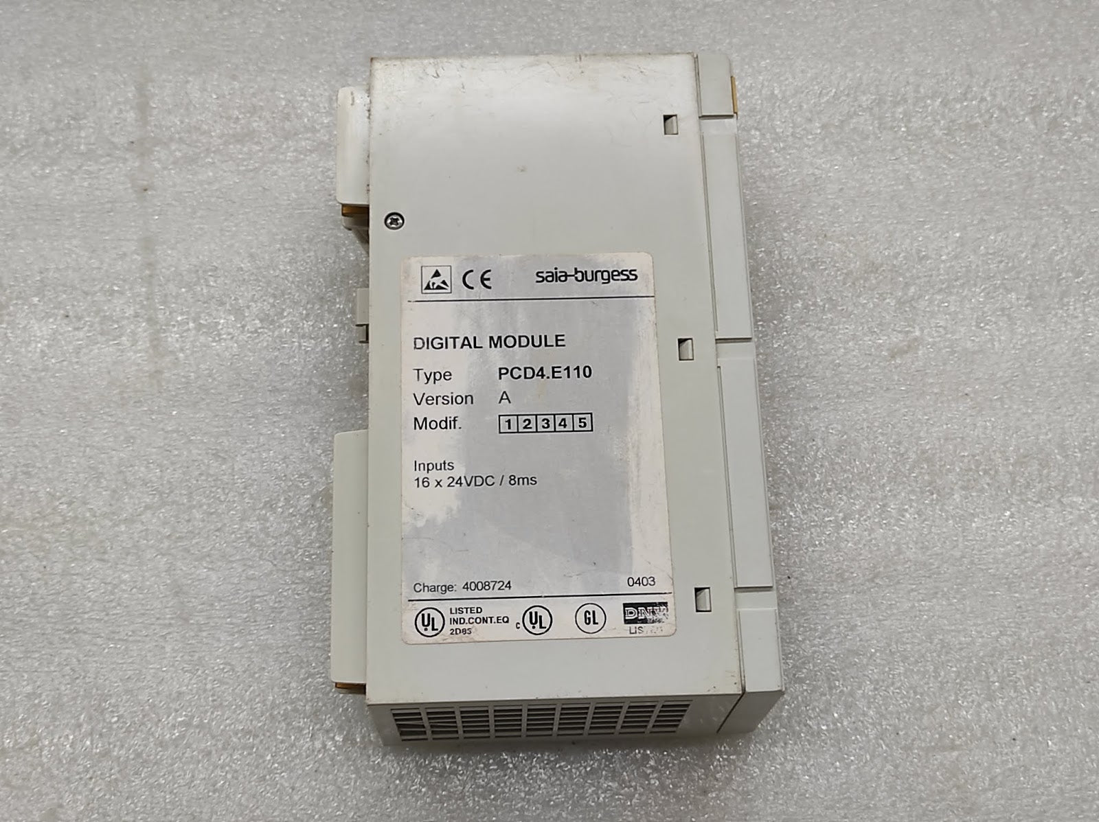 SAIA BURGESS PCD4.E110 DIGITAL MODULE