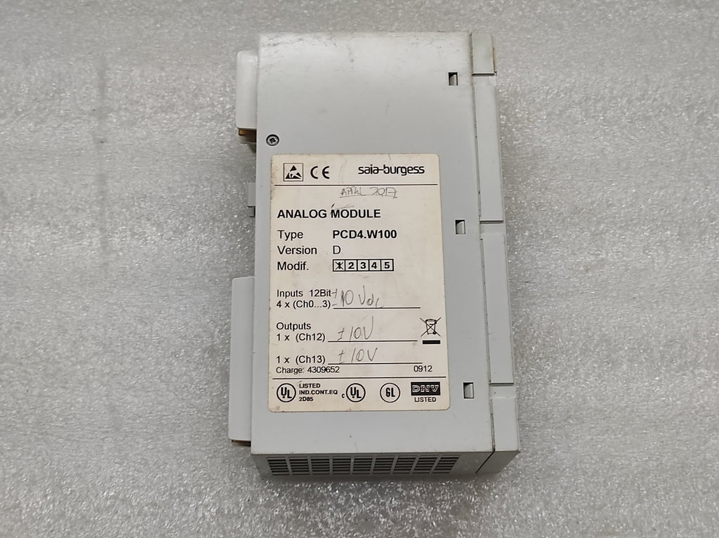 SAIA BURGESS PCD4.W100 ANALOG MODULE