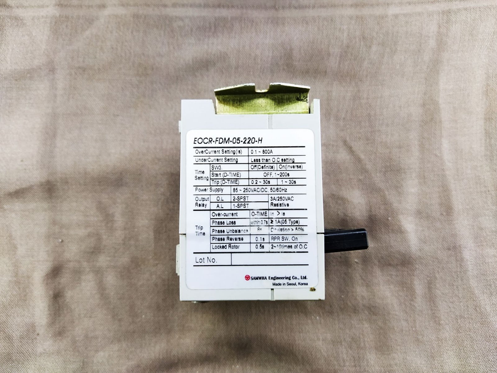 Samwha EOCR-FDM-05-220-H Protective Relay EOCRFDM05220H