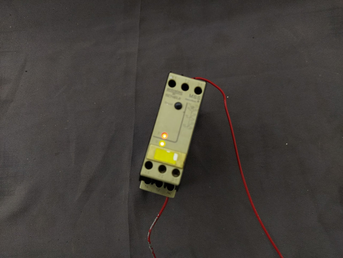 SCHIELE MSS MECOTRON THERMISTOR MOTOR PROTECTION RELAY 2.430.810.93 24V AC/DC