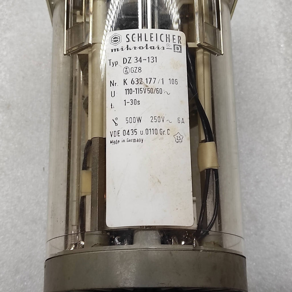 SCHLEICHER DZ 34-131 TIMER RELAY K632177/1-106 110-115V 1-30SEC
