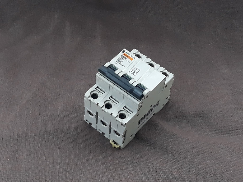 MERLIN GERIN MULTI 9 C60H 3POLE 25A C CURVE MODULAR CIRCUIT BREAKER 24867