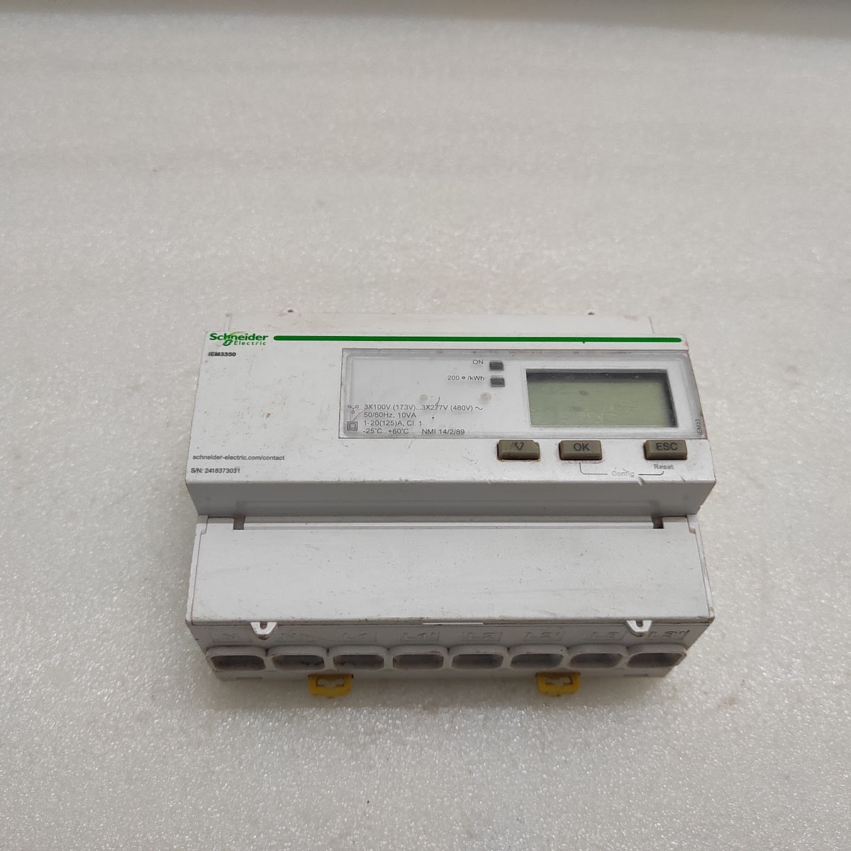 SE A9MEM3350 3-PH ENERGY METER IEM3350 125A MODBUS