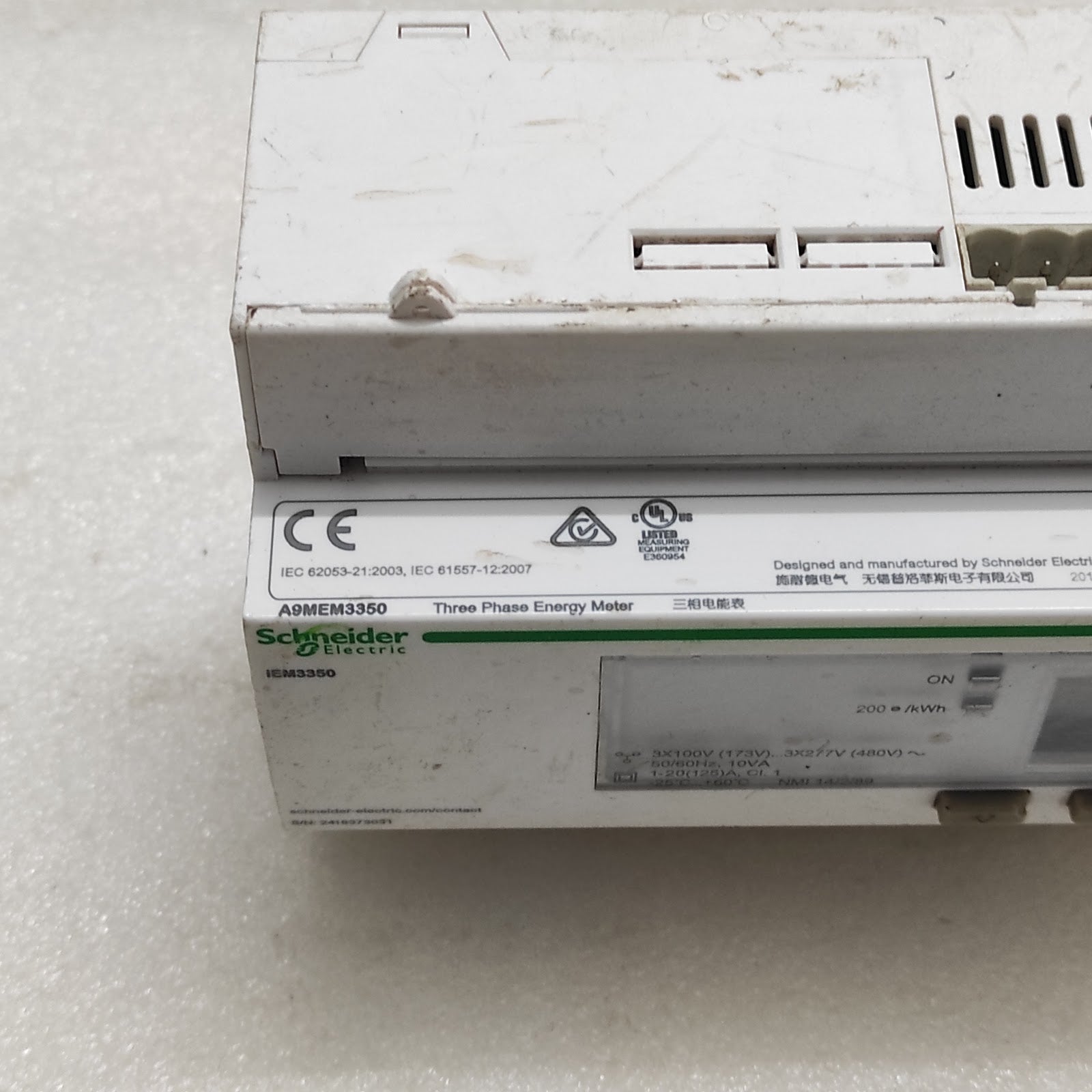 SE A9MEM3350 3-PH ENERGY METER IEM3350 125A MODBUS