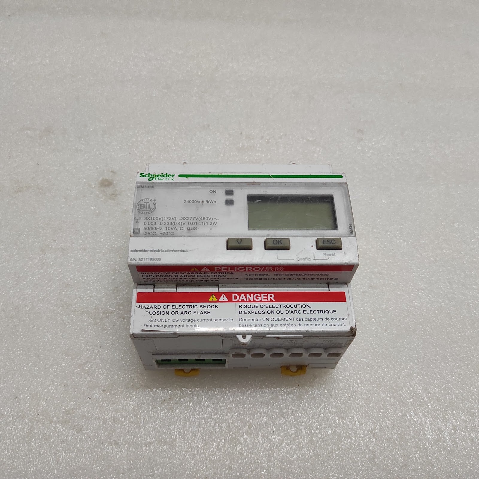 SE A9MEM3465 3-PH ENERGY METER IEM3465 BACNET MODULE