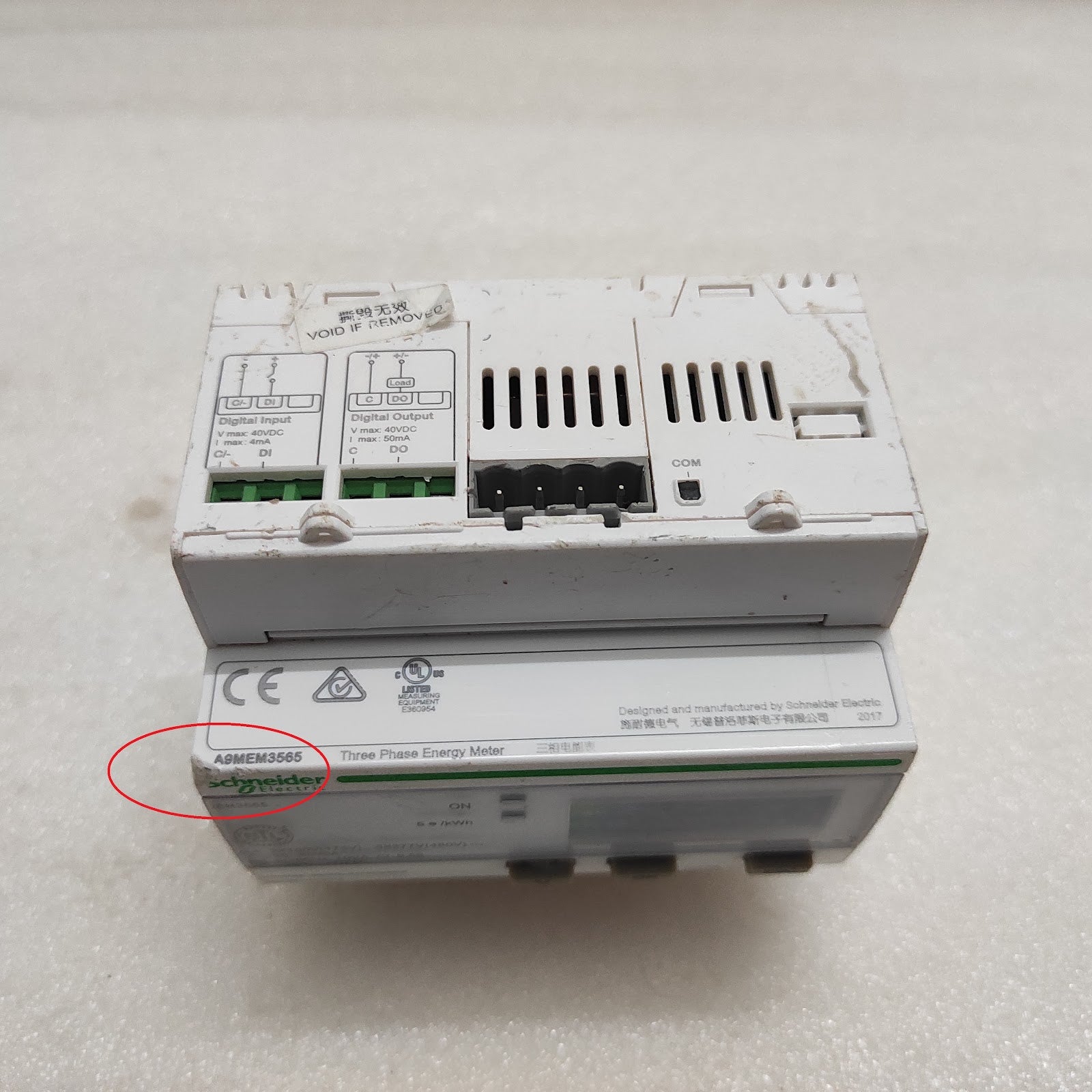 SE A9MEM3565 3-PH ENERGY METER IEM3555 BACNET MODULE
