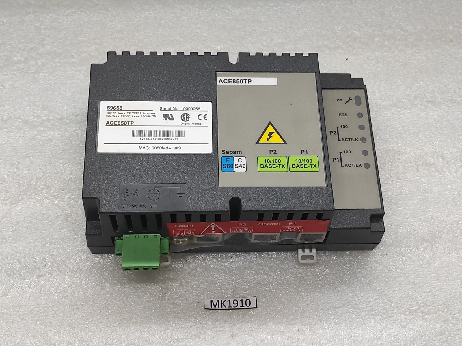 SE 59658 ETHERNET PORTS INTERFACE 10/100 BASE TX ACE850TP