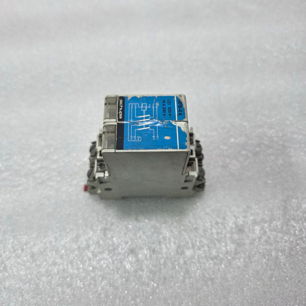 SCHUPA NFS-4S POWER RELAY 220V AC COIL 16A 250V DIN RAIL MOUNT
