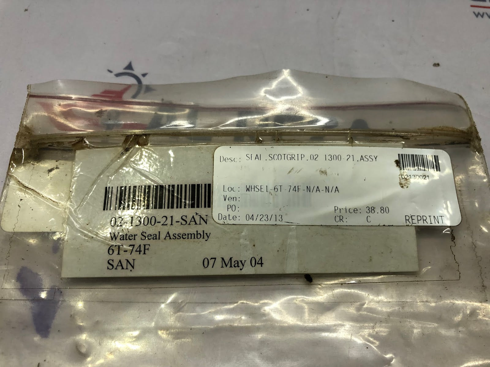 SCOTGRIP 02-1300-21 WATER SEAL