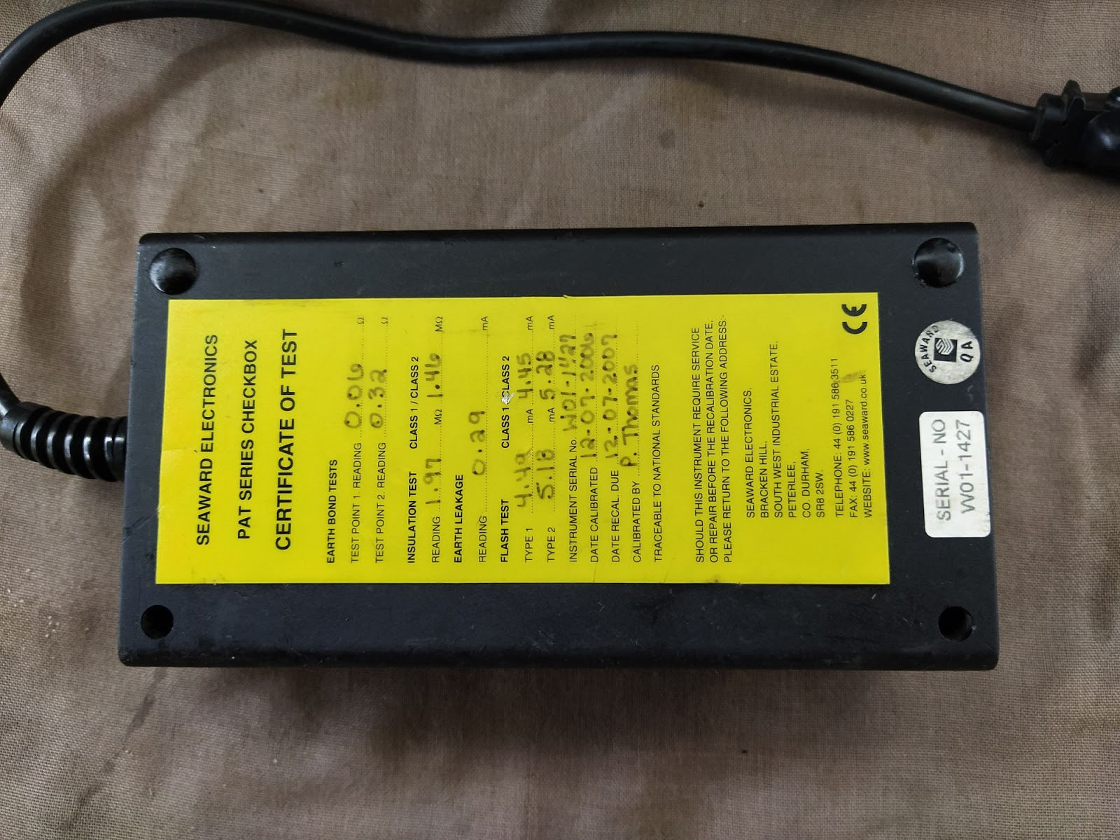 SEAWARD PAT SERIES CHECKBOX TEST METER