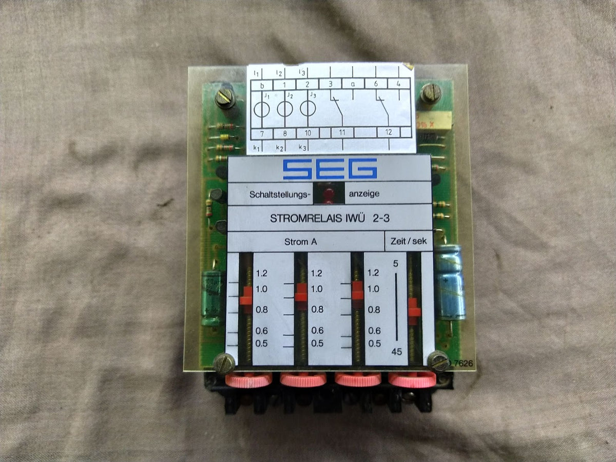 SEG Stromrelais IWU 2-3 Over Current Relay IWU2-3/S FA764090-89