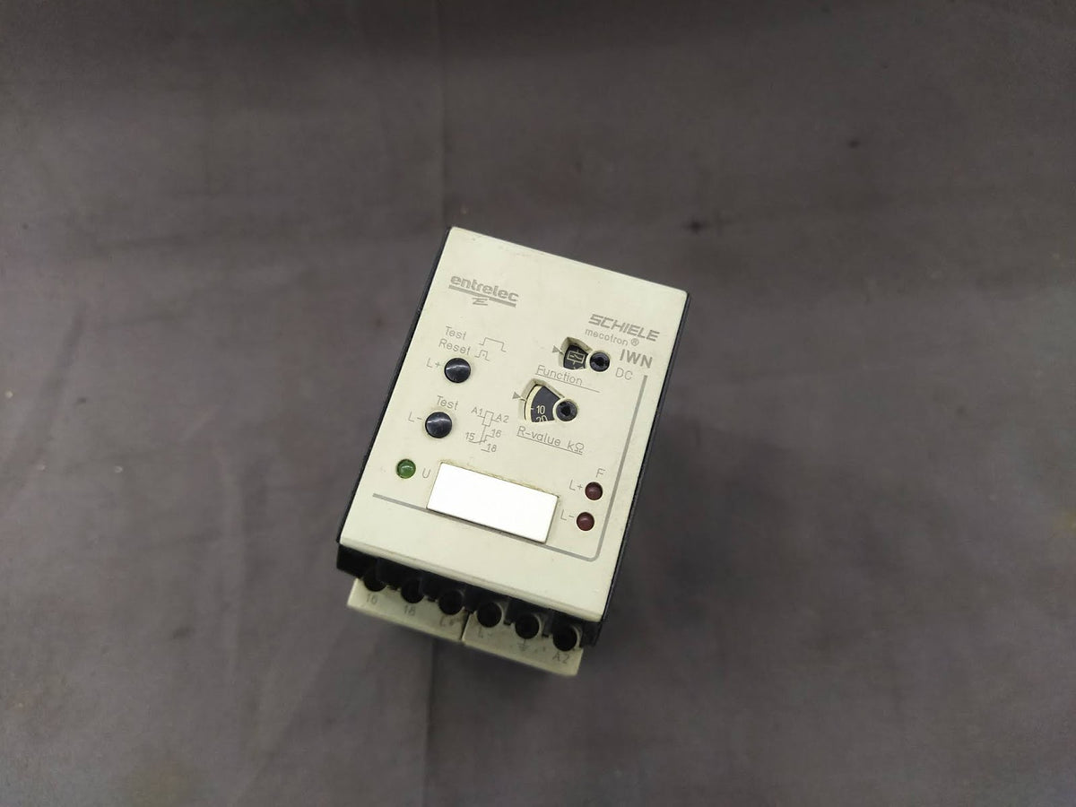 Schiele IWN DC Mecotron 2-450-065-00 Earth Leakage Monitoring Relay 24-240V AC/D