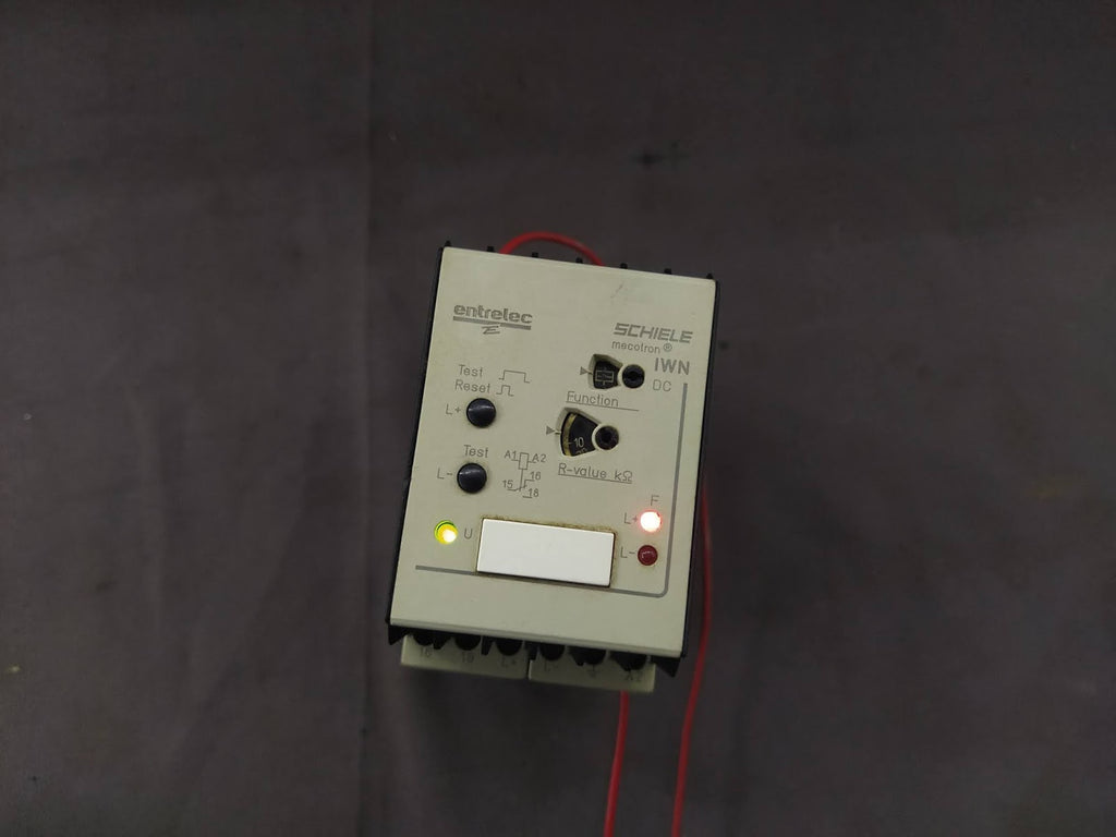 Schiele IWN DC Mecotron 2-450-065-00 Earth Leakage Monitoring Relay 24-240V AC/D